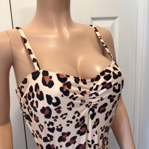 NWOT Adore Me Womens Calypso Contour Leopard Print Cut Out One Piece Swimsuit XL - Picture 3 of 12